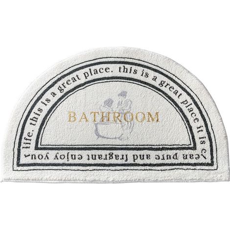 Tapis de sol demi-cercle antidérapant absorbant séchage rapide salle de bain cuisine entrée