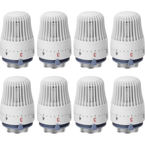 8 Stück Heizkörper Thermostatkopf,Heizkörperventil für Gewinde M30x1.5,Thermostat Heizung,Thermostat-Kopf,Thermostatkopf Ersatzkopf,Heizungsthermostat,Heizkörperthermostat für Zuhause Büro (1/5)
