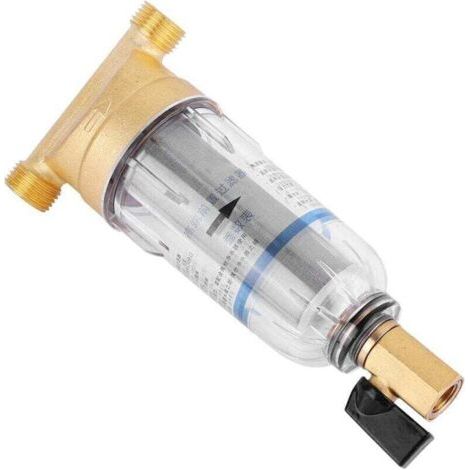 Préfiltre à eau  - Préfiltre à eau domestique réutilisable, système de filtration des sédiments, nettoyage par lavage à contre-courant, élimination de la rouille et des sédiments (taille (1/4)