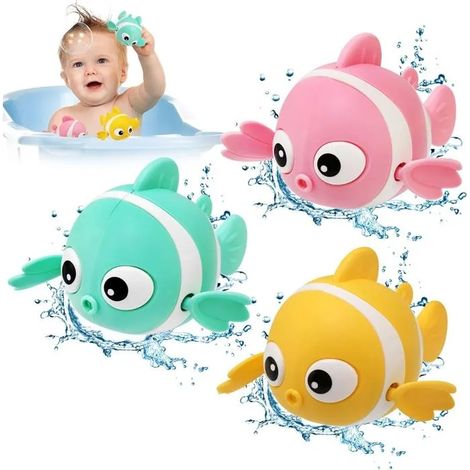 Jouet de Bain Bébé,3 Pièces Jouet de Bain à Remonter pour Bebe, Bebe Natation Piscine Jouet Animaux Jouets Flottants (1/5)