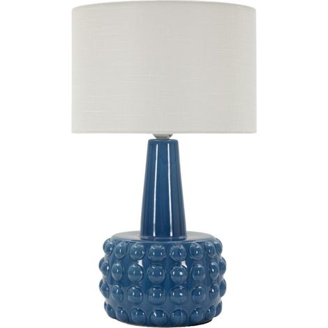 Lampe à Poser en Céramique "Gress" 51cm Bleu (1/5)