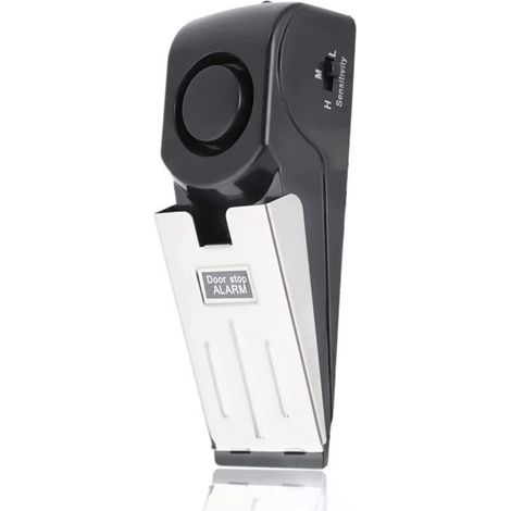 Alarme butée de porte Ulisem, alarme anti-intrusion 120 dB pour la maison, les voyages, système de sécurité domestique, outils de sécurité, indicateur de batterie faible (piles non incluses) (1/4)