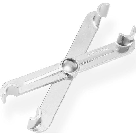 Outil de Déconnexion Conduite Carburant à Ciseaux, 3/8 et 5/16 Pouces Outil de Filtre à Carburant 2 en 1 Outil de Retrait de Conduite A/C pour Déconnexion Rapide pour Ford/GM/Chrysler/Mazda (1/5)
