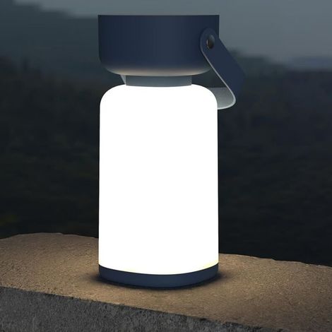 Lampe d'appoint bleue LED sans fil rechargeable ACKERMAN pour chevet, lecture ou veilleuse – Classe énergétique A (1/5)