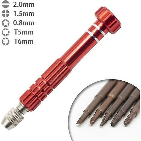 Ensemble de tournevis 5 en 1 pour la réparation de lunettes, petit tournevis de précision pour bijoutiers, tournevis en acier inoxydable S2 Q81C