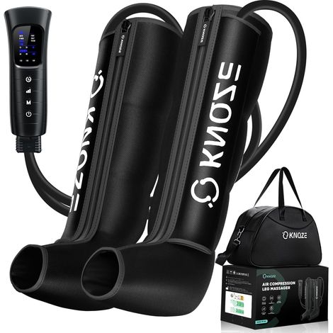 Appareil de Massage des Jambes par Compression d'air avec 6 Modes et 6 Niveaux d'intensité pour Améliorer la Circulation Sanguine et Soulager la Douleur, Compression Intégrales pour Les Jambes (1/5)