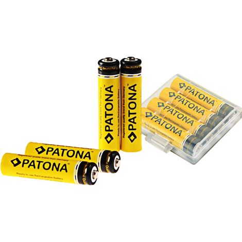 PATONA 4x Akku für Micro AAA LR3 LR03 900mAh inkl. Box (1/5)