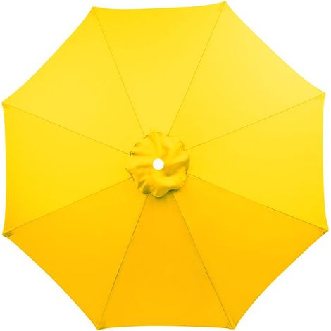 Housse de rechange pour parasol 3 m, 8 baleines, tissu de rechange imperméable et anti-UV, couleur jaune (1/5)