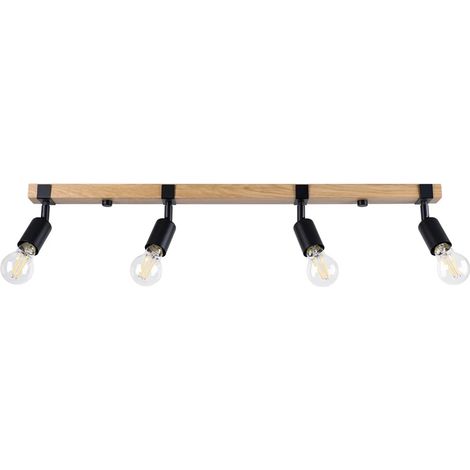 Regleta Nora negro, 4 luces (1/4)