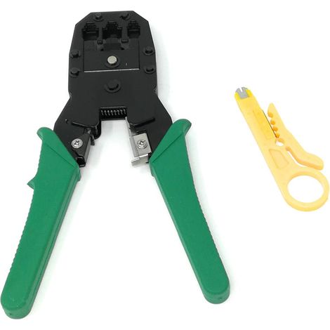 TEMPO DI SALDI Pinza Crimpatrice Plug RJ11 RJ12 RJ45 4 6 8 Poli Per Cavo Di Rete Ethernet Lan (1/4)