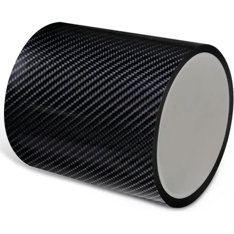 (5D 10 cm x 3 m) Protection de pare-chocs et de portières de voiture, film en fibre de carbone nano 5D, autocollant de protection de seuil de portière de 3 m, noir, imperméable et anti-rayures (1/4)