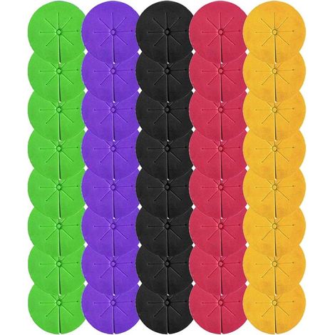 50 pcs Colliers De Clonage Jardin éPonges Hydroponiques Colliers De Clonage Jardin Inserts Mousse NéOprèNe,8 Rayons, Insert Cloneur Mousse Bricolage,Colliers De Clonage pour Pots (5 Color) (1/5)