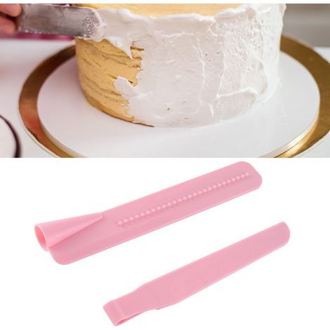Abgewinkelter Tortendekorationsspatel, höhenverstellbar, rosa, ABS, für DIY-Backwaren (1/5)