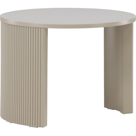 Table Basse Nervurée "Bristol" 60cm Beige