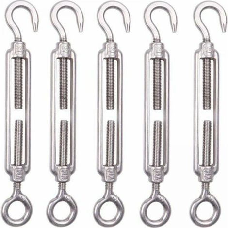 Lot de 5 tendeurs de câble – M6 – Acier inoxydable 304 – Réglables (1/3)