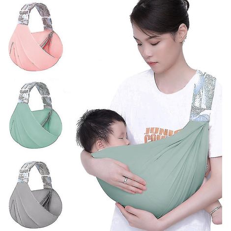 Porte-bébé d'allaitement double usage en tissu mesh, gris