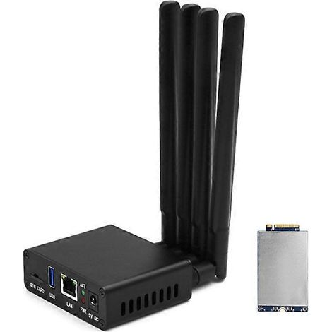 Convertisseur Ethernet Gigabit 5G M.2 vers 2,5G Boîtier 5G M.2 vers USB 3.0 Type-A avec antenne et module 5G Convertisseur Ethernet Gigabit 5G M.2 vers 2,5G (1/5)