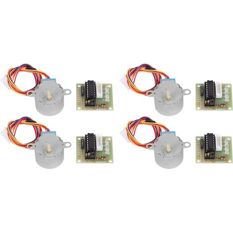Lot de 4 Moteurs Pas à Pas Réducteur 4 Phases UL2003 Carte de Commande Module de Test Pièces Électriques (1/5)