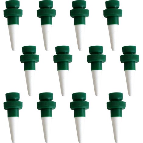 Lot de 12 dispositifs d'arrosage pour plantes, arrosoir automatique pour fleurs et plantes d'intérieur à goutte-à-goutte, piquets d'arrosage automatique pour plantes d'intérieur et d'extérieur (1/5)