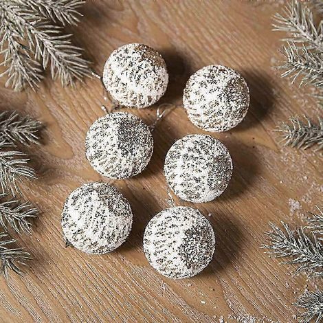 Boule de Noël, décoration pour sapin de Noël, paillettes, boule de Noël en mousse, décorations à suspendre, décorations de Noël, boule en peluche, décorations de fêtes (1/5)