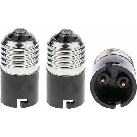 E27 auf B22 Glühbirnenadapter, E27 Edison Bajonett-Glühbirnensockel-Konverter auf B22 (3er-Pack)