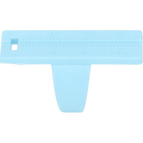 Règle endodontique professionnelle en plastique pour dentiste, bague de mesure endodontique pour doigt, couleur bleu clair (1/5)