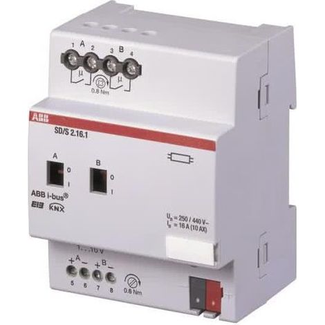 ABB STOTZ-KONTAKT Schalt-/Dimmaktor SD/S2.16.1 2fach 16A (2CDG110079R0011)