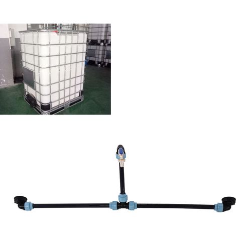 Connecteur pour conteneur IBC, connecteur tandem, coude, accessoires pour conteneur tandem, deux conteneurs connectés en série, type à hauteur variable. (1/5)
