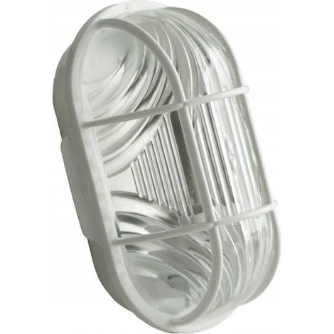 Luminaria de canal ovalada - 27W E27 IP65 blanca (1/3)