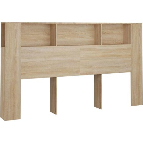 Maison Exclusive - Mueble cabecero color roble Sonoma 180x18,5x10 (1/5)