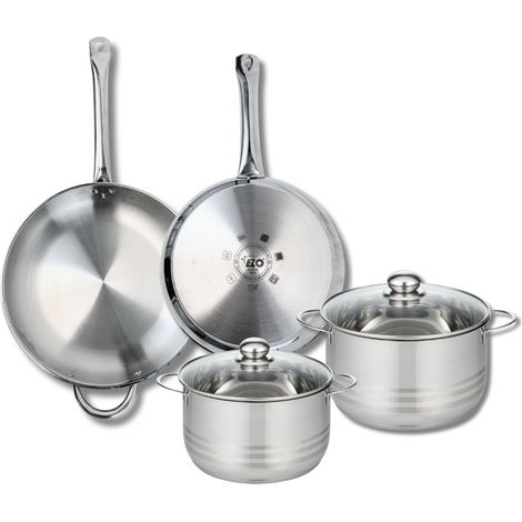 Ensemble de 2 Poêles de cuisson 28 et 32 cm et 2 faitouts 20 et 24 cm Elo Profi Brillant (1/5)