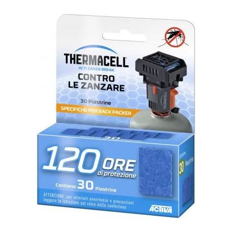 Recharge 120 heures de plaquettes insecticides pour évaporateurs Acti Zanza Break – Protection 20m² – Libération progressive 4h – Thermacell