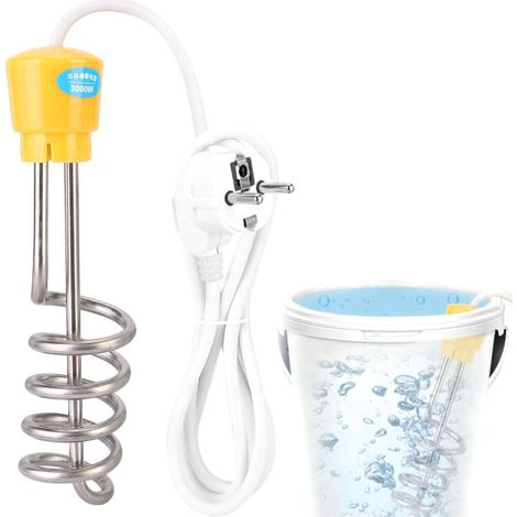2000W Immersion Heater, 220V Immersion Water Heater, Travel Immersion Water Heater for Camping, Hot Water, Coffee or Tea (1/4)