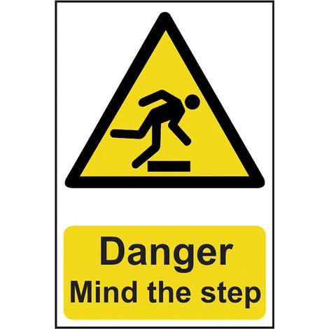 Danger Mind The Step - Pvc 200 X 300Mm