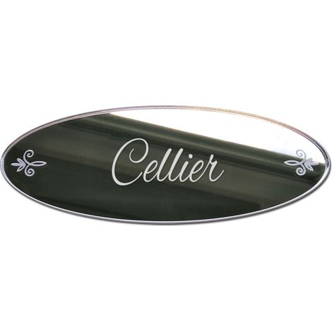 MIROIR PLAQUE DE PORTE CELLIER SHABBY (PLEXIMIROIR030) (1/5)