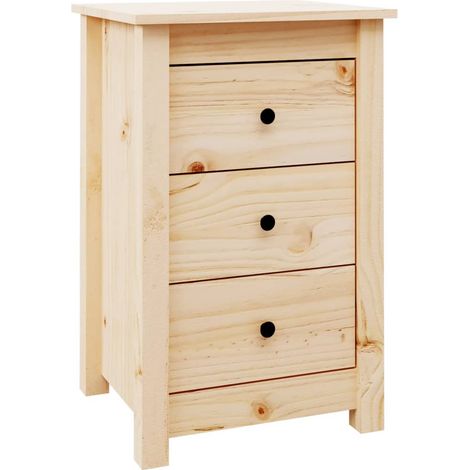 Maison Exclusive - Comodino 40x35x61,5 cm in Legno Massello di Pino (1/5)