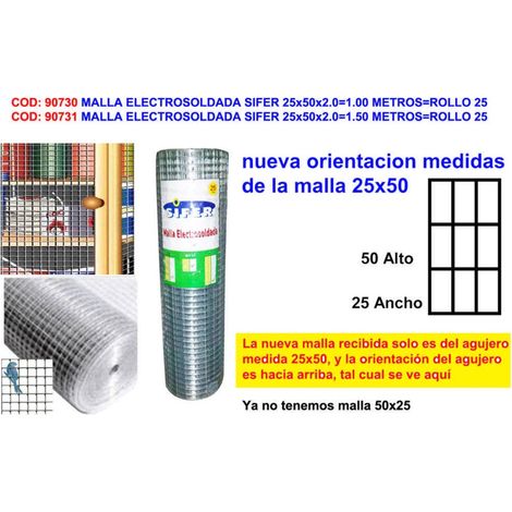 Rete Elettrosaldata Sifer 25x50x2,0 Rotolo da 1,00 Metri 25