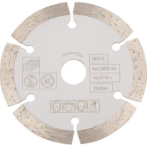 Spacnana Lame de Scie à Coupe Circulaire de Diamant, Disque D'outil de Menuiserie de 85 Mm X 15 Mm avec Coupe de Haute Précision pour Outils Rotatifs, Moins de Sciure (1/5)