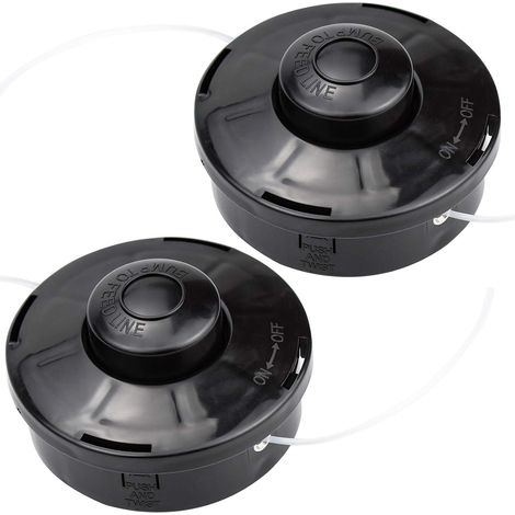 GABRIELLE Lot de 2 Tête de débroussailleuse Universelle A6481 Nylon Bobine de Rechange de Tondeuse Débroussailleuse Tête De Coupe M10 X 1,25 pour Débroussailleuse Thermique à Essence (1/5)