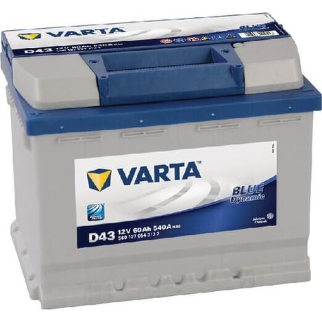 Bater铆a 12V 60Ah 540A D43 VARTA Dynamic SLI VARTA 560127054