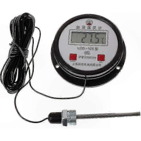 Thermomètre numérique industriel avec sonde de 10 mètres, adapté aux applications à haute température. (1/5)
