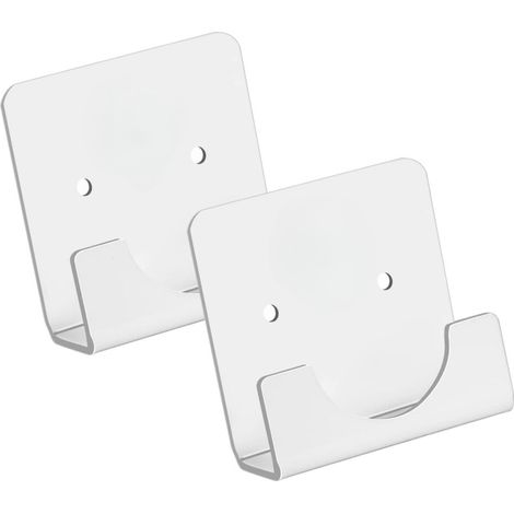 Juego de 2 soportes acrílicos para barra de cortina - Blanco