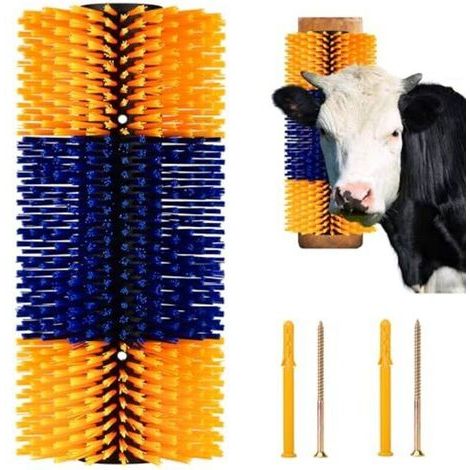 Brosse à gratter pour bétail, 1 pièce, gratte-dos de cheval, soulage les démangeaisons et nettoie - Brosse de massage pour bétail, bétail, mouton semi-circulaire (1/4)