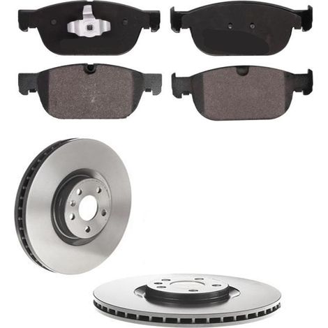 KIT FRENI ANTERIORI compatibile con VOLVO S90 II (234) - DISCHI + PASTIGLIE OEM: P 86 027 , P 86 028 / 18566 , 18586 , 18587 /SOSTITUZIONE DIRETTA/BASSA POLVERE/SILENZIOSO