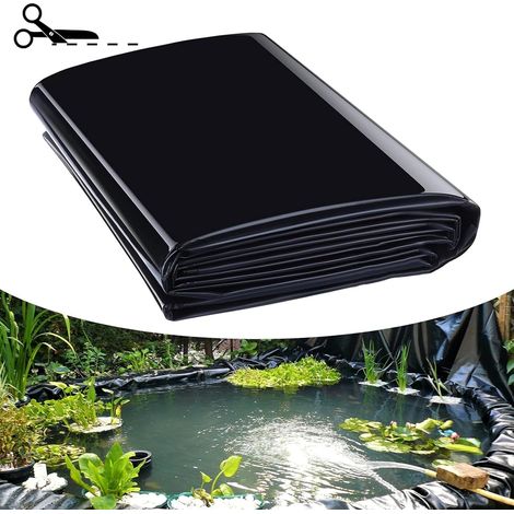 (20x25ft)Doublure D'étang Étanche HDPE Bâche pour Bassin À Poisson Extérieur Membrane Renforcée Liner Revêtement De Bassin pour Petits Étangs (1/5)