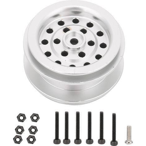 2 Pièces Jantes en Plastique pour Voiture RC 1/8, Roues Tout-Terrain pour Crawler, Accessoire Auto RC Blanc (1/5)