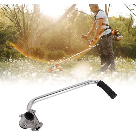 Poignée auxiliaire pour outil de jardinage facilitant le travail - poignée auxiliaire pour tondeuse à gazon et coupe-bordures (1/5)