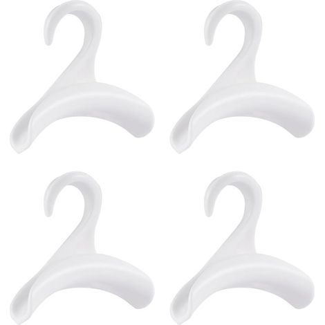 Set mit 4 Handtaschenhaken, weiß, Handtaschenaufbewahrungsständer, zum Aufhängen von Taschen an Kleiderbügeln und Schränken, ideal zum Organisieren von Taschen (1/5)