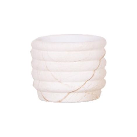 Cache-pot Décoratif en Céramique Effet Marbre Clair Ø 6 cm pour Plantes et Décoration - PANGIVO (1/5)