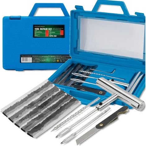 KIT DI RIPARAZIONE PNEUMATICI ROCKFORCE 12 PEZZI